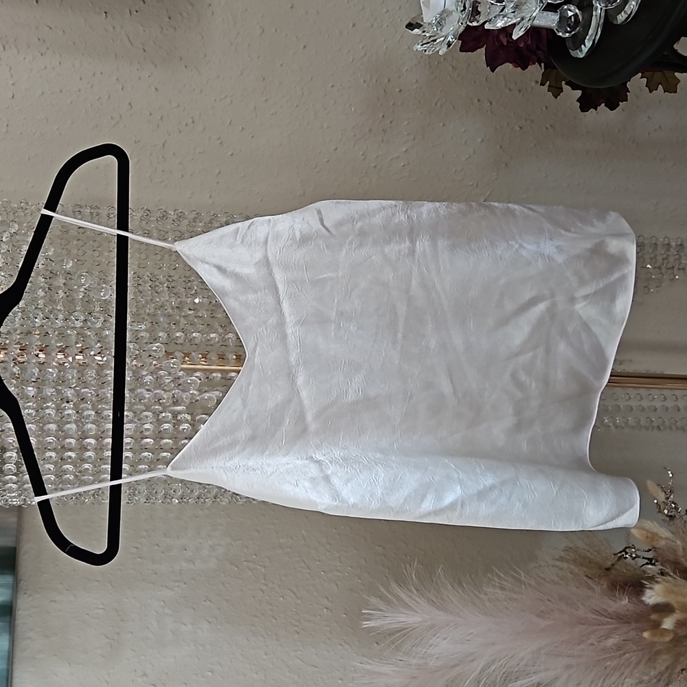 Women's Nine West Satin Cami White
